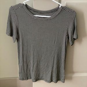 American Eagle green striped tee